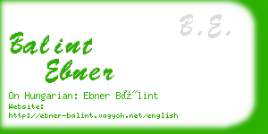 balint ebner business card